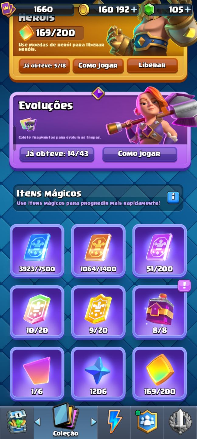 Conta Clash royale de 6 anos, com varias tropas, emotes etc