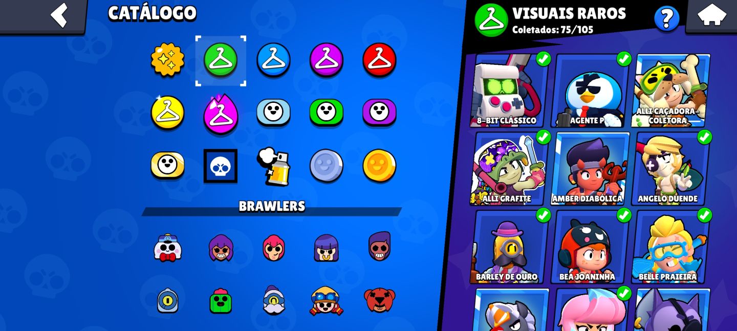 Conta de brawl stars com mais de 44k de troféus, conta antiga com muitas skins
