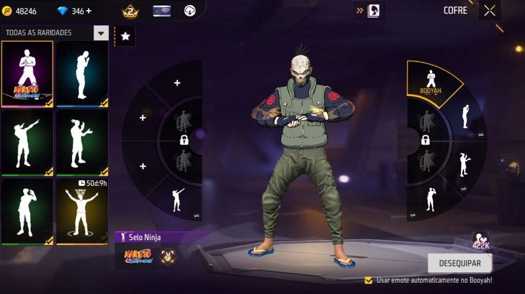 CONTA FREE FIRE LVL30 MESTRE 5 BR|MEGUMI |JIRAYA|KAKASHI |346 DIMAS E TROCA NICK