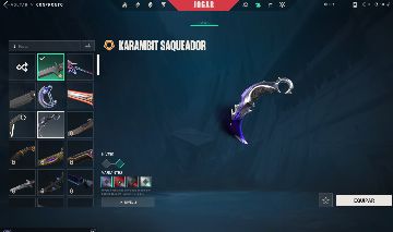 Conta valorant Karambit saqueador Xenohunter