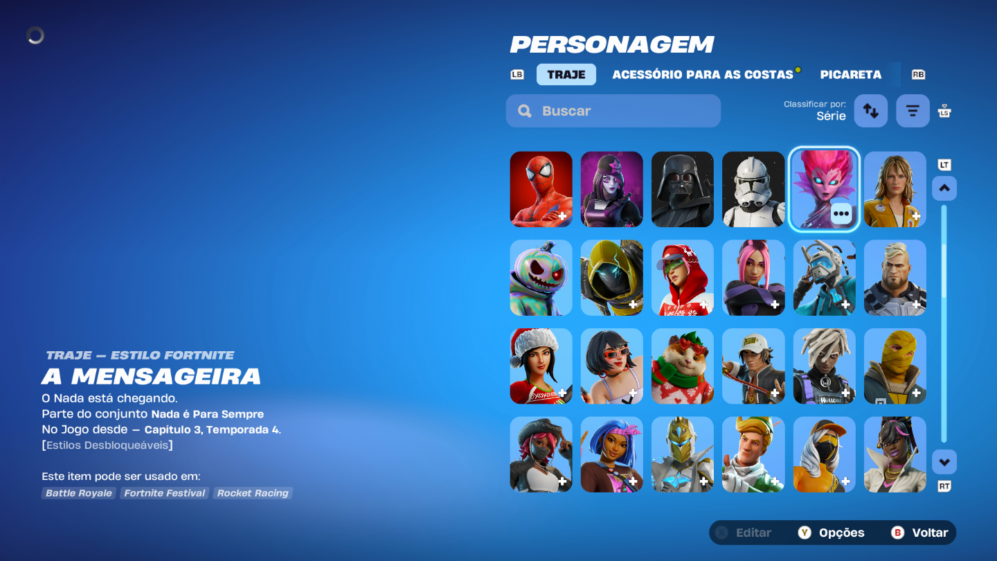 Conta fortnite com 137 skins