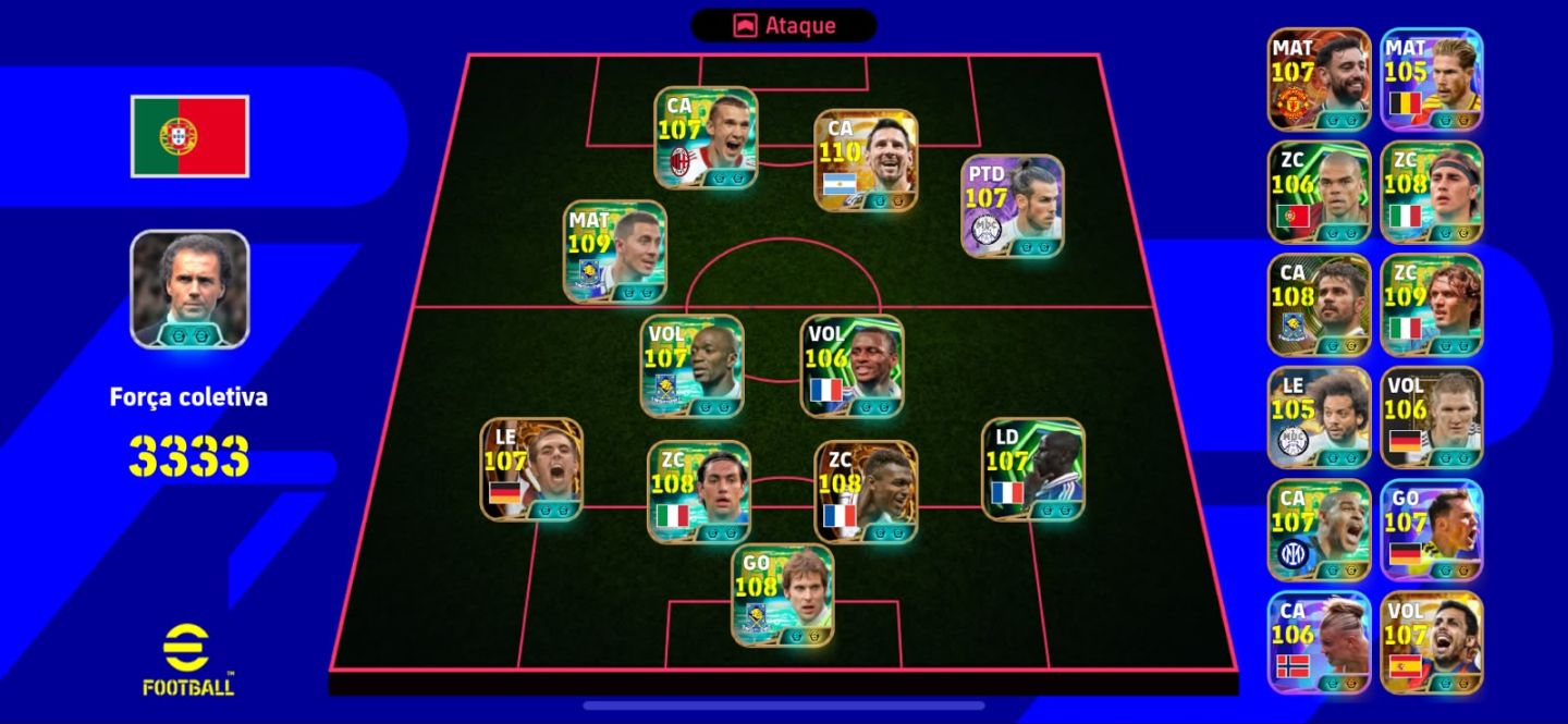 CONTA DE EFOOTBALL FULL UPADA!!! JOGADORES TODOS NO OVERAL MÁXIMO