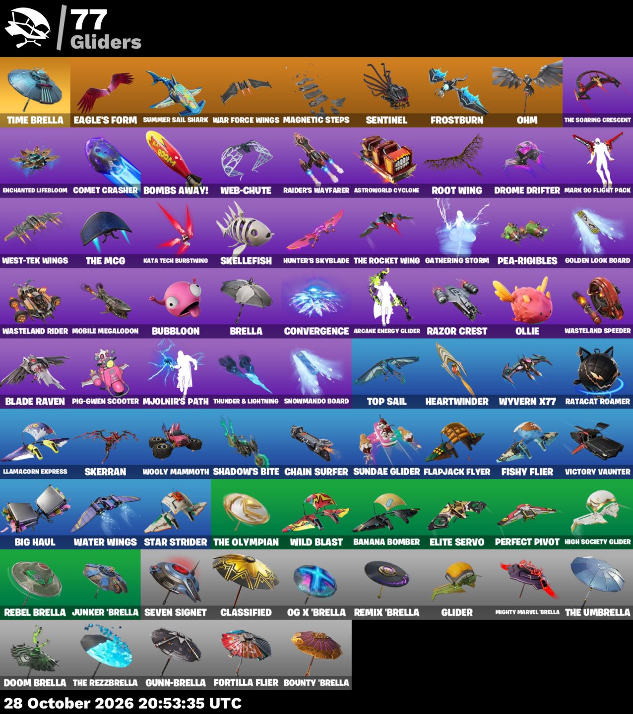 Conta de Fortnite com 119 Skins / Midas / Deadpool / Iris / Mulher Hulk / 650 V