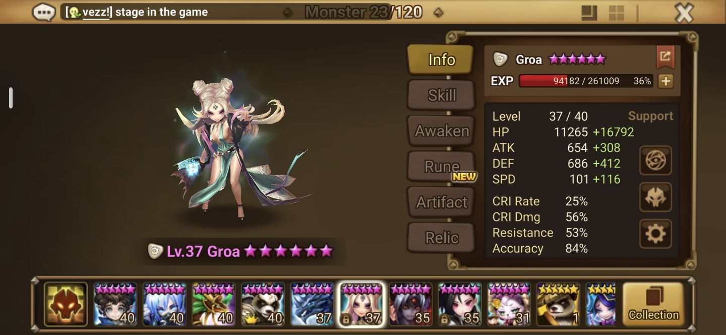 Conta starter summoners war com 3 ld 5 estrelas (Tian Lang, Leona, Groa)