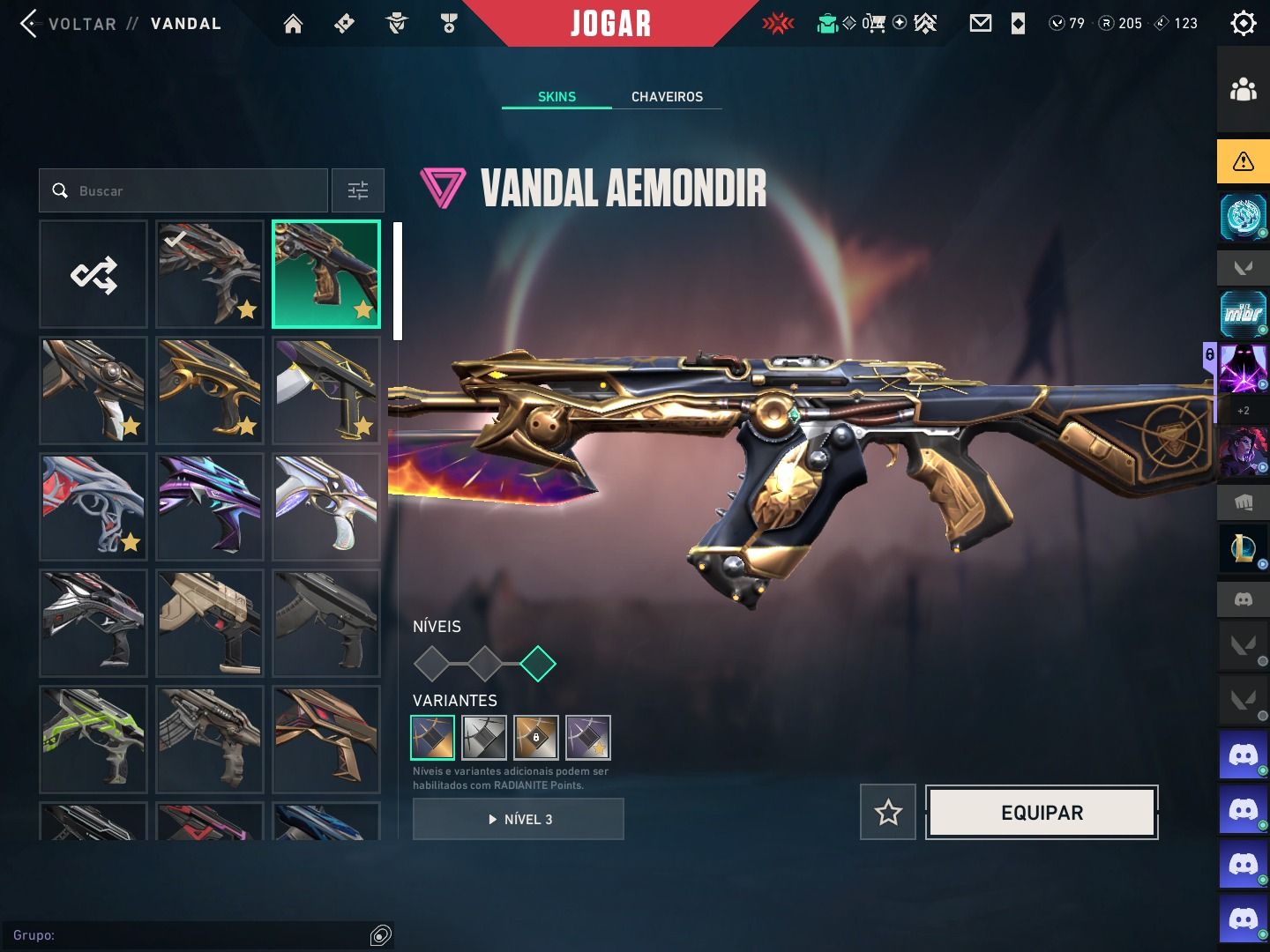 CONTA PEAK ASCENDENTE 1 COM VARIAS SKINS