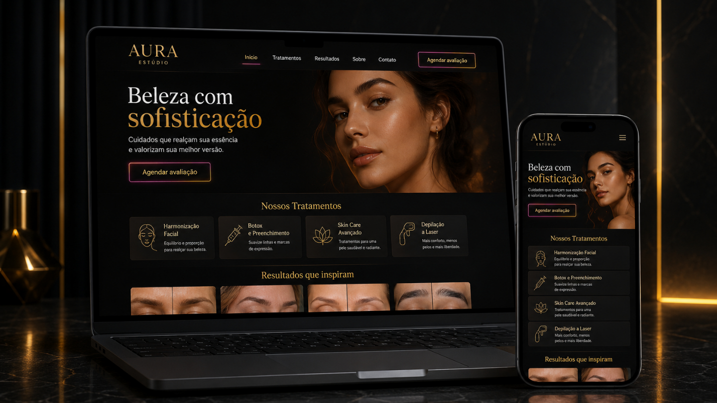 Criação de Mini Site Premium | Página Web Profissional
