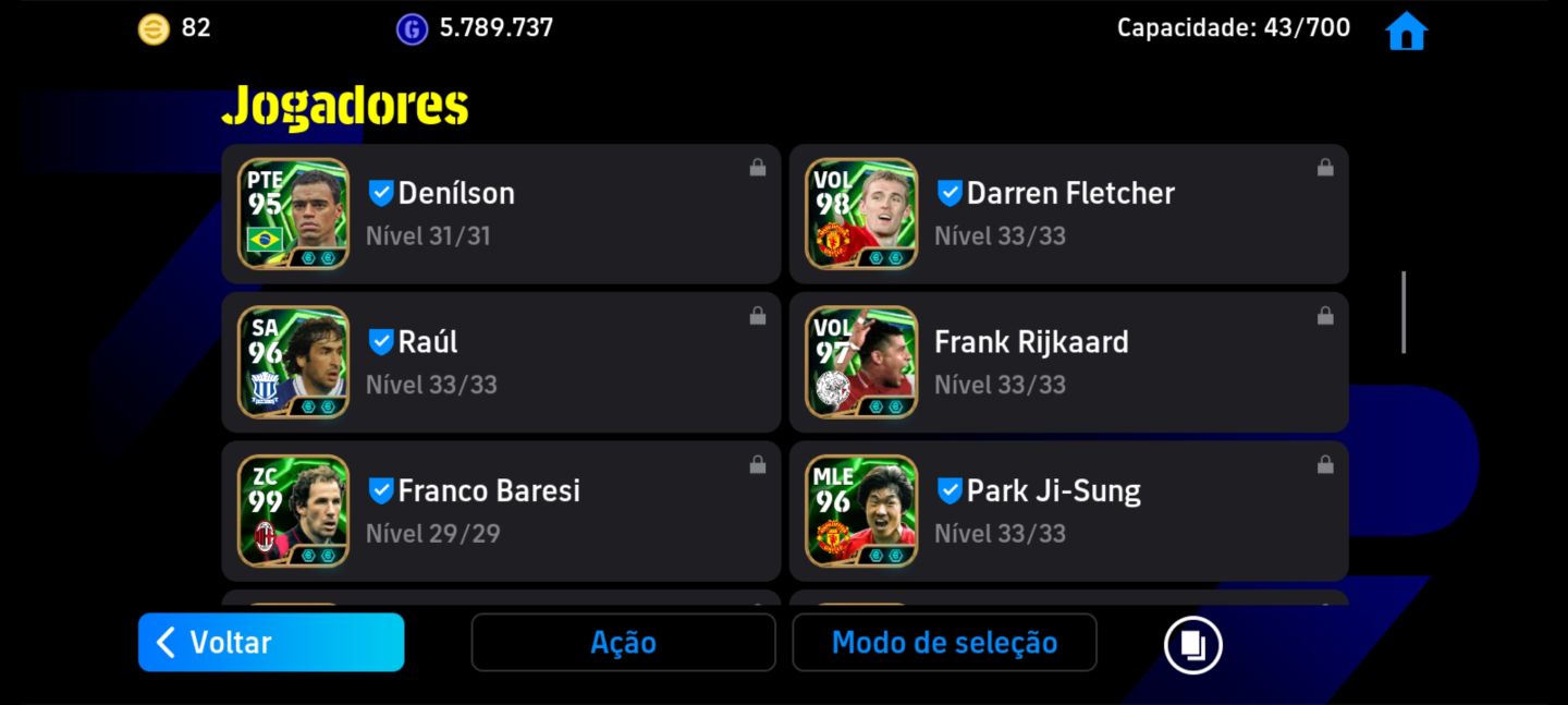 Conta Topzinha Efootball Mobile