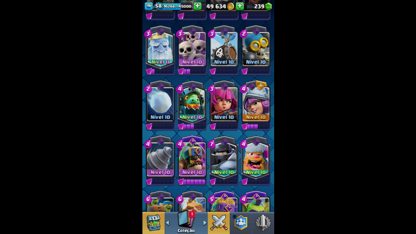 Conta de clash muito avançada com 10500 trofeus muito boa e falou negociavel!!!