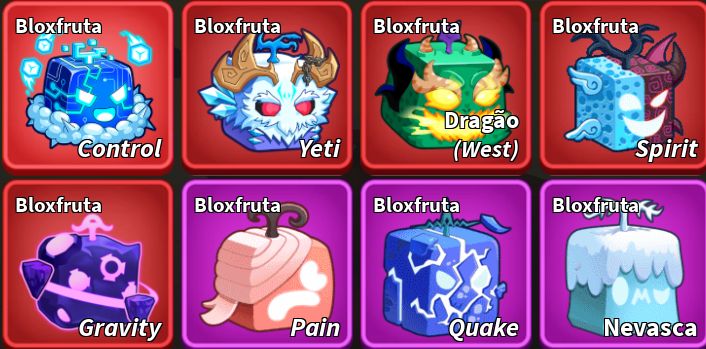 FRUTAS BLOX FRUIT (VALOR NEGOCIAVEL NAS MITICAS)