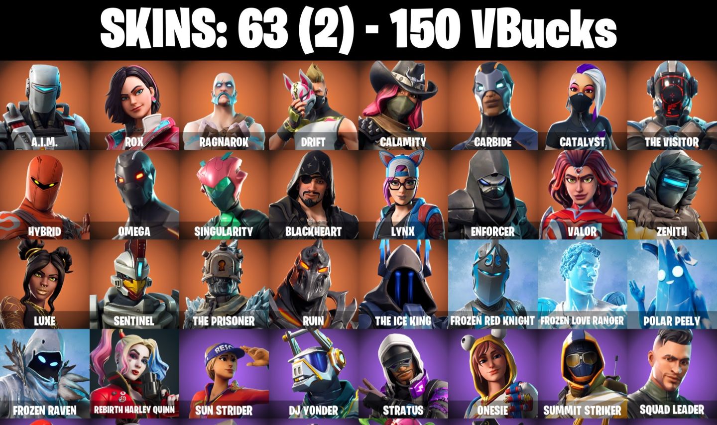 Conta Fortnite com A.I.M. | Rox | Ragnarok | Drift | Calamity | Carbi e 63 Skins
