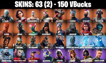 Conta Fortnite com A.I.M. | Rox | Ragnarok | Drift | Calamity | Carbi e 63 Skins