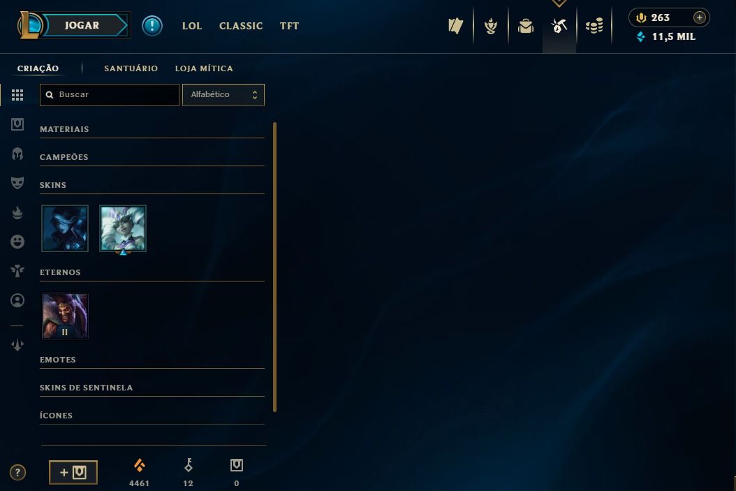 CONTA (SEM BAN) LEVEL 280, +70 SKINS E WINRATE RESETADO(3W 1L RANKED)