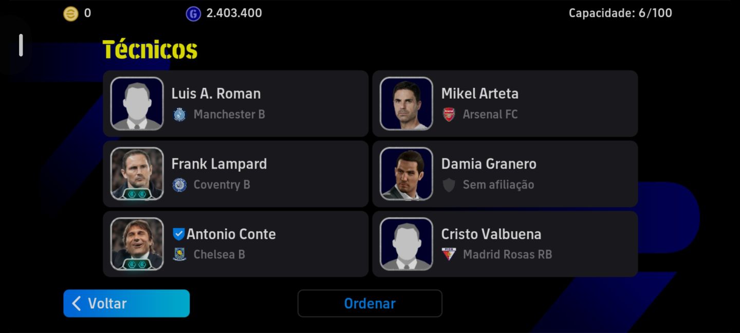 Conta de efootball força do time 3201