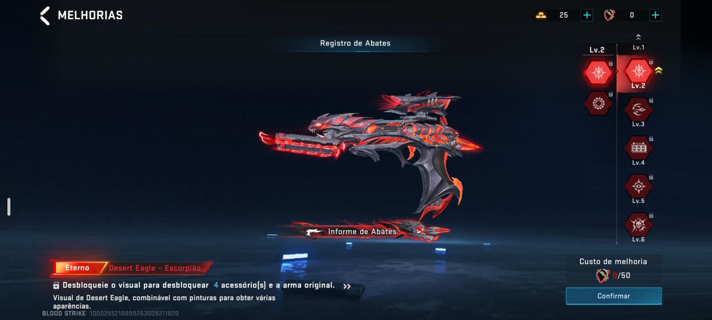 CONTA LEVEL FULL DO BLOOD STRIKE COM VARIAS SKINS