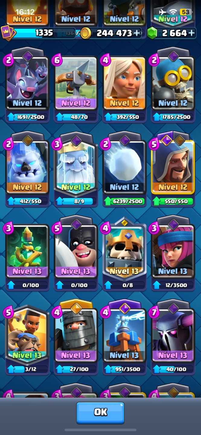 Conta clash royale 10 anos, 10k troféus