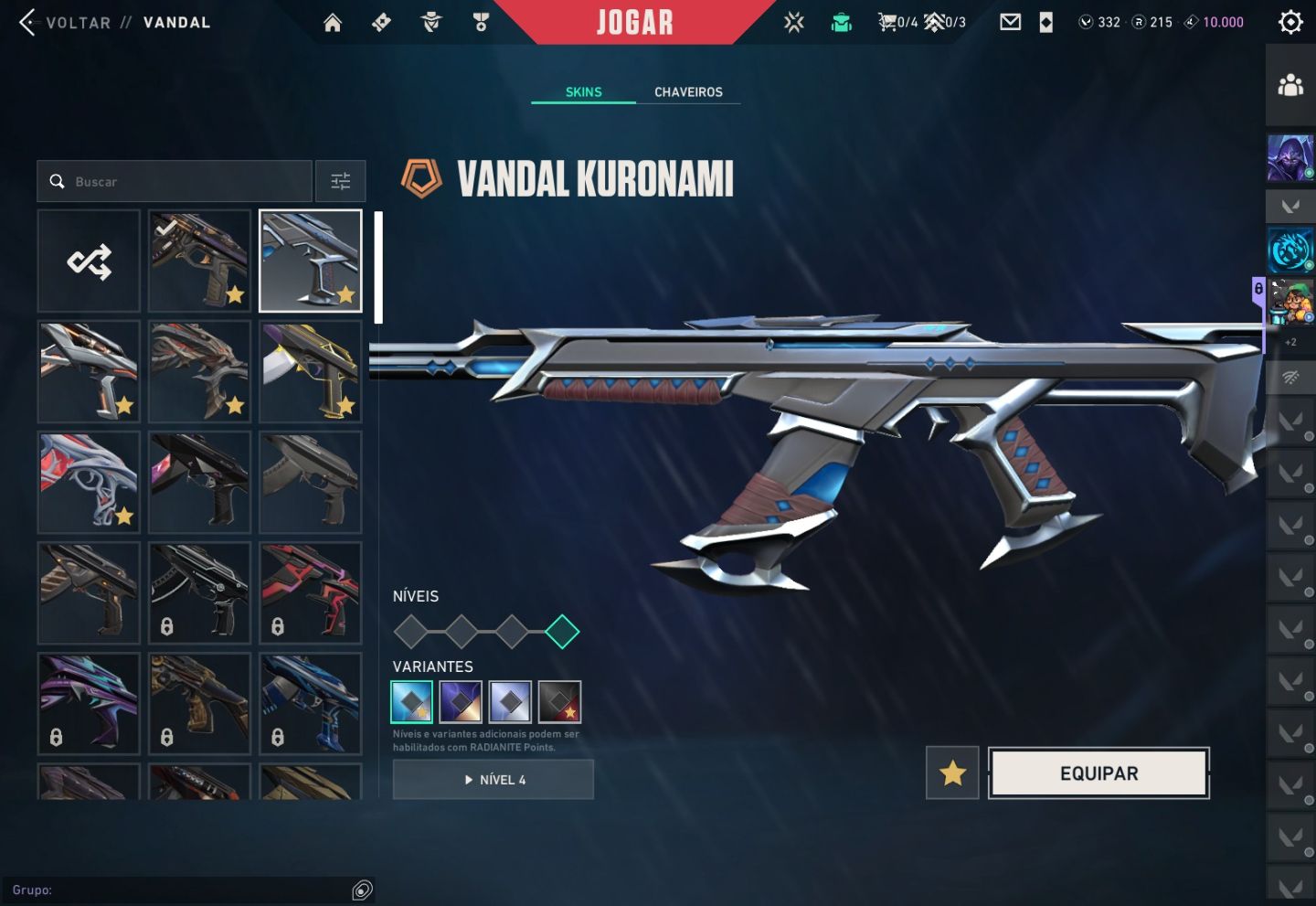 CONTA VALORANT 20+ SKINS | LVL 276 | ASCENDENTE 2
