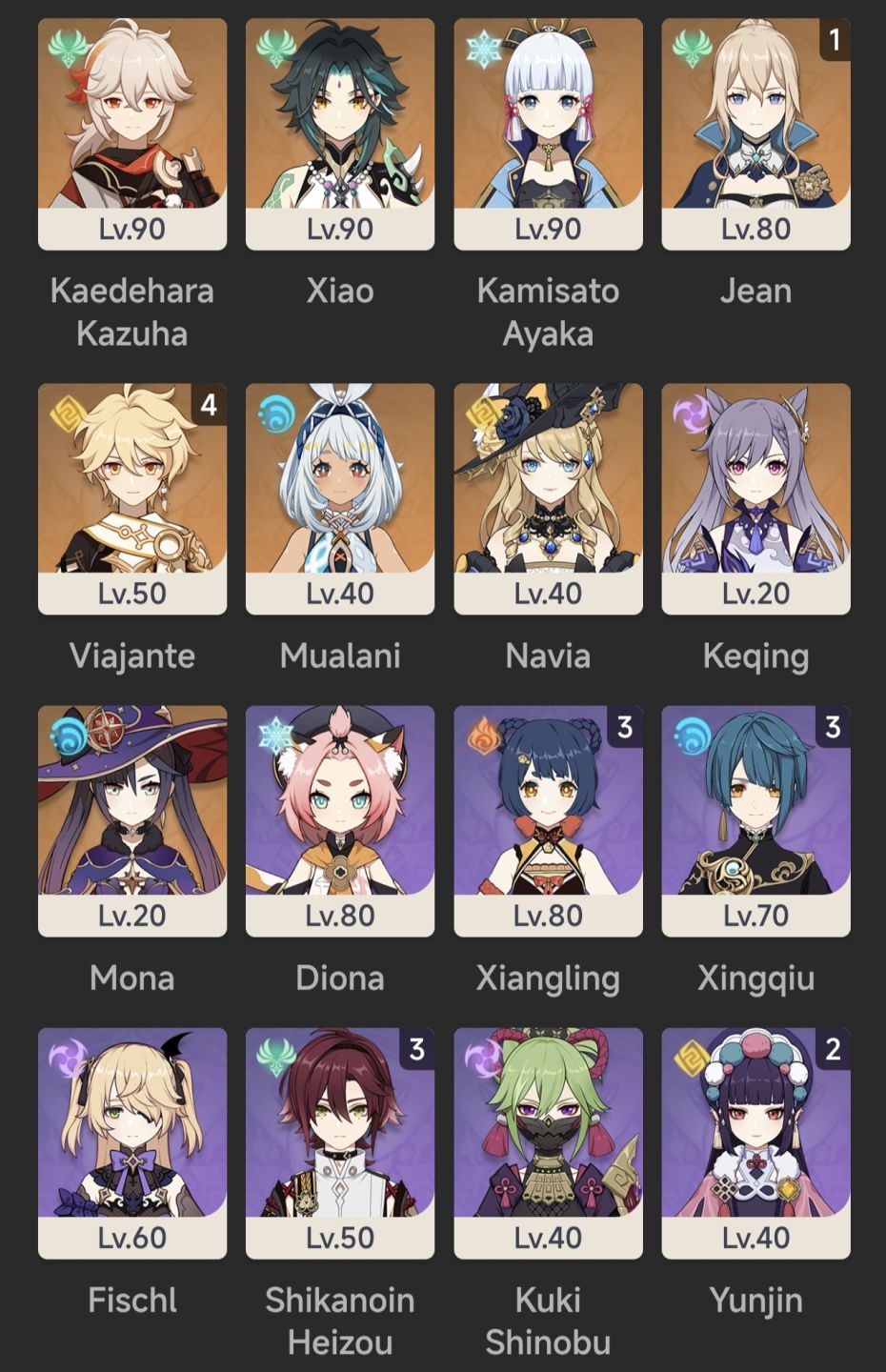 Conta honkai star rail com vários times completos + genshin