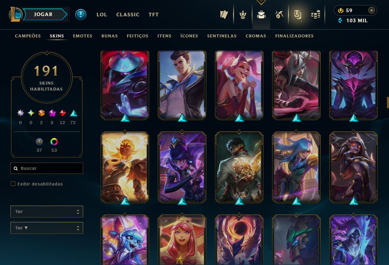 CONTA GOLD IV - 191 SKIN - FULL CHAMP + PREÇO BAIXISSIMO! - 100% SEGURA!