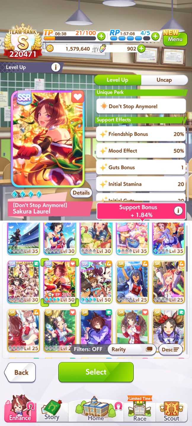 UMAMUSUME | TEAM RANK S | 220K+ | NAKAYAMA FESTA POT 5 | SSR LV50 e +!!!