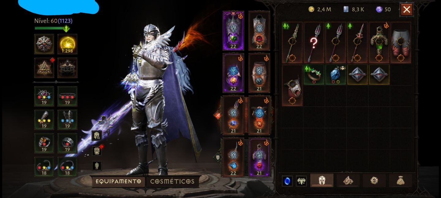 Conta Diablo immortal skins berserker
