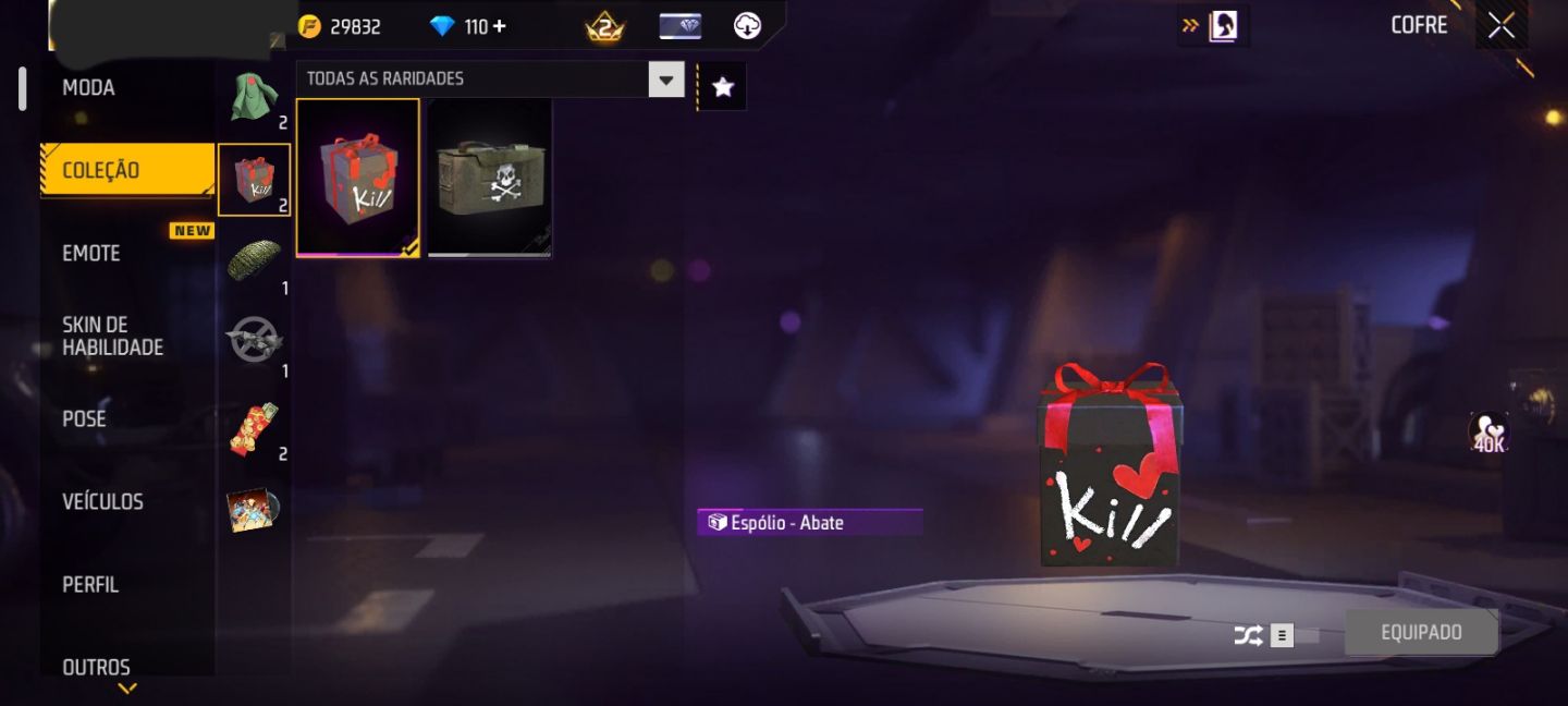 CONTA FF NÍVEL 25 + 3 SKINS DO NARUTO + 2 EMOTES + GELO + 110 DIAMANTES