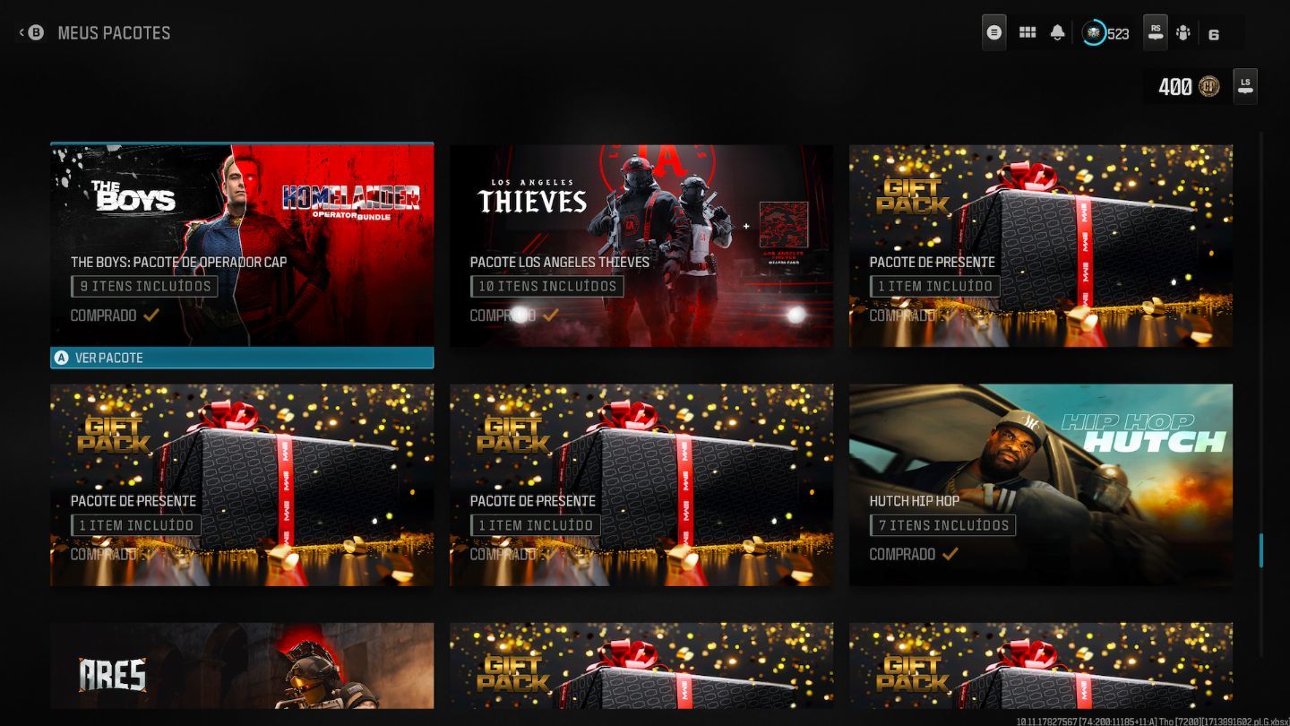 MELHOR CONTA DO SITE COD MW3/MW2 WARZONE INCRIVEL SKINS TOPS