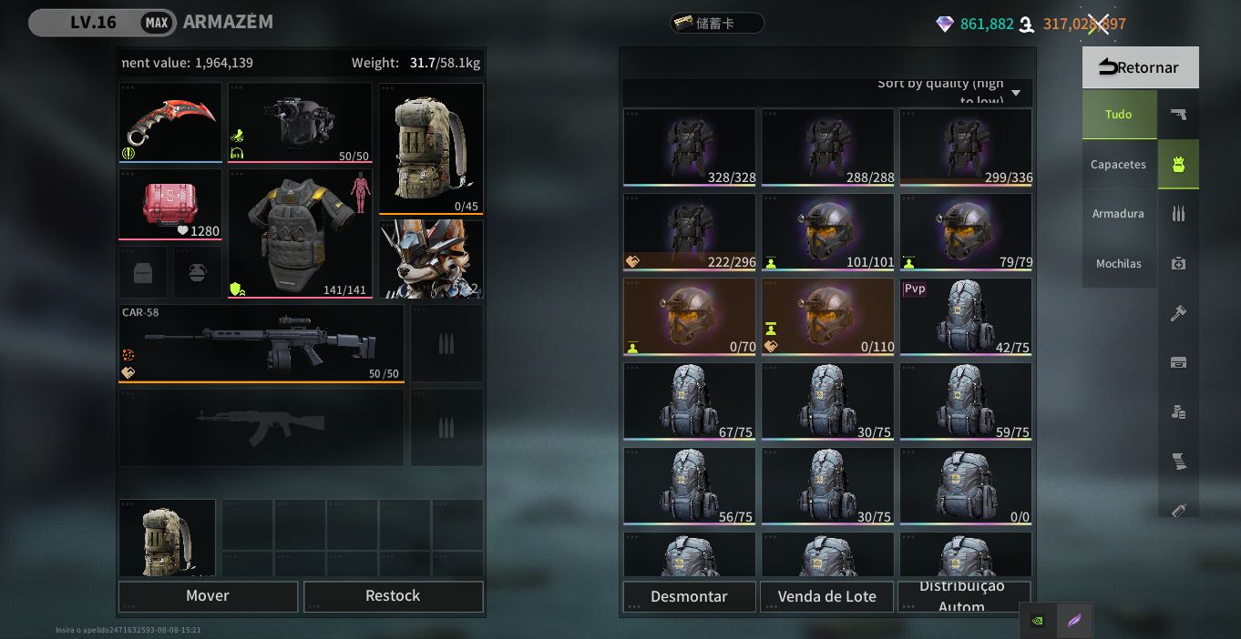 LOST LIGHT CONTA COM QUASE 1 MILHAO DE DIAMANTES , SKINS E CAIXAS!!!!