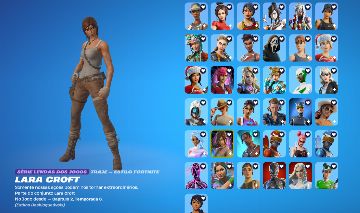 CONTA DE FORTNITE 257 SKINS | TRAVIS SCOTT | GHOSTFACE | MARVEL | LARA CROFT |