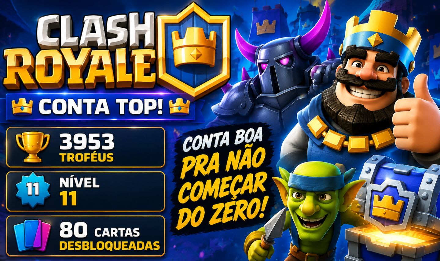 CLASH ROYALE | 3953 TROFÉUS | 80 CARTAS | NÃO COMECE DO ZERO!