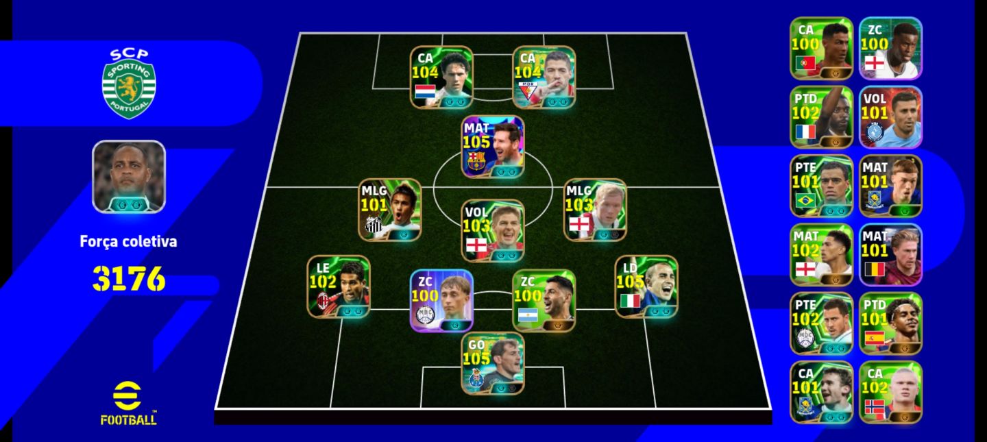 [MENOR PREÇO] CONTA eFOOTBALL COM VAN BASTEN + MESSI + CANAVARRO / VIA KONAMI ID