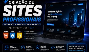 CRIAÇÃO DE SITES PROFISSIONAIS E RESPONSIVOS | DESENVOLVIMENTO WEB