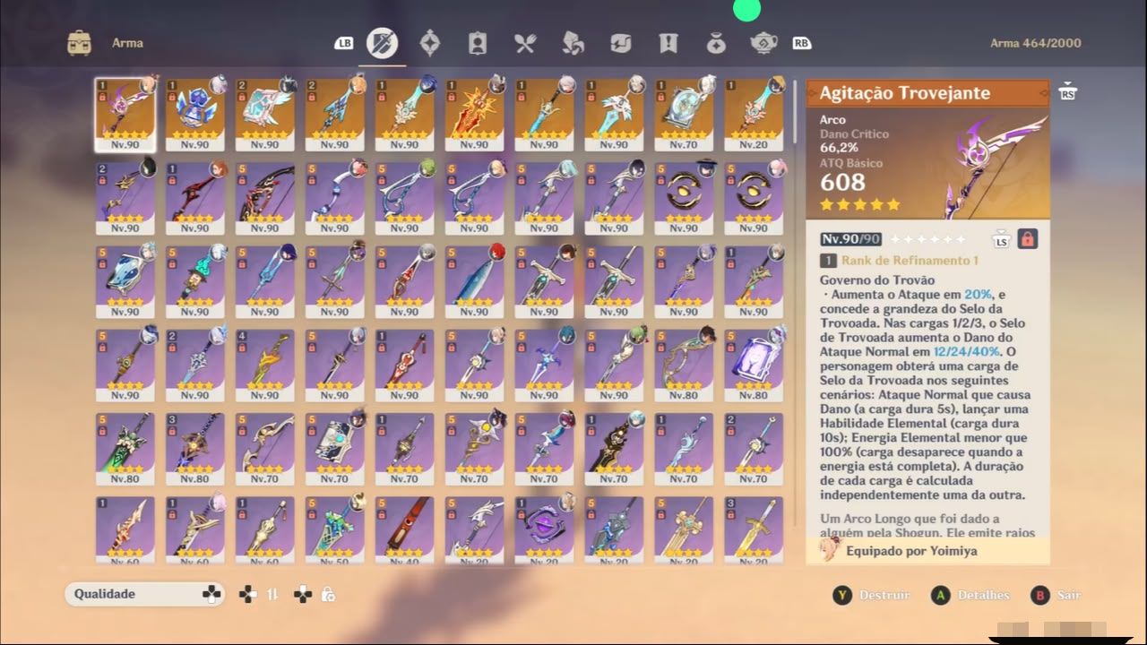 Genshin Impact | Conta 22 T5 Limitados + 31 T5 no Total | C