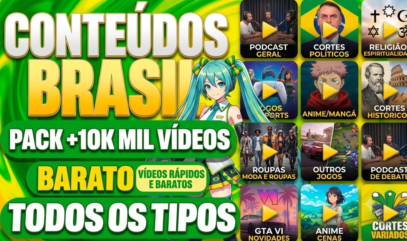 (MEGA PROMOÇÃO) CORTES VIRAIS TIKTOK + POLITICA + NICHOS | PRONTOS PARA POSTAR