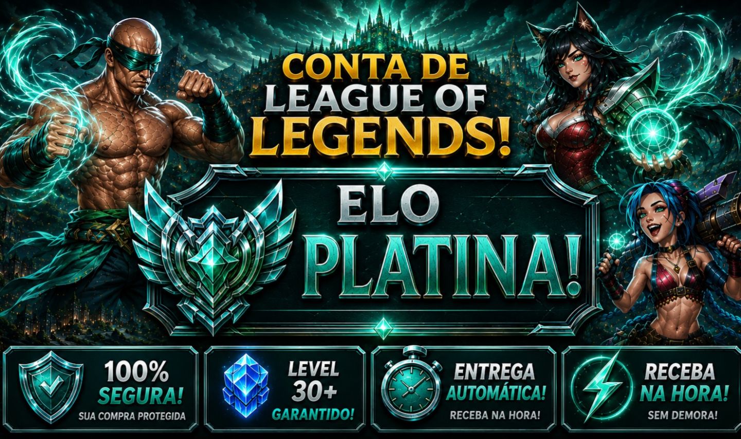 [Entrega Automática] Conta Lol Platina, 50 Skins, Lendária, 14K Ea, 100%Segura