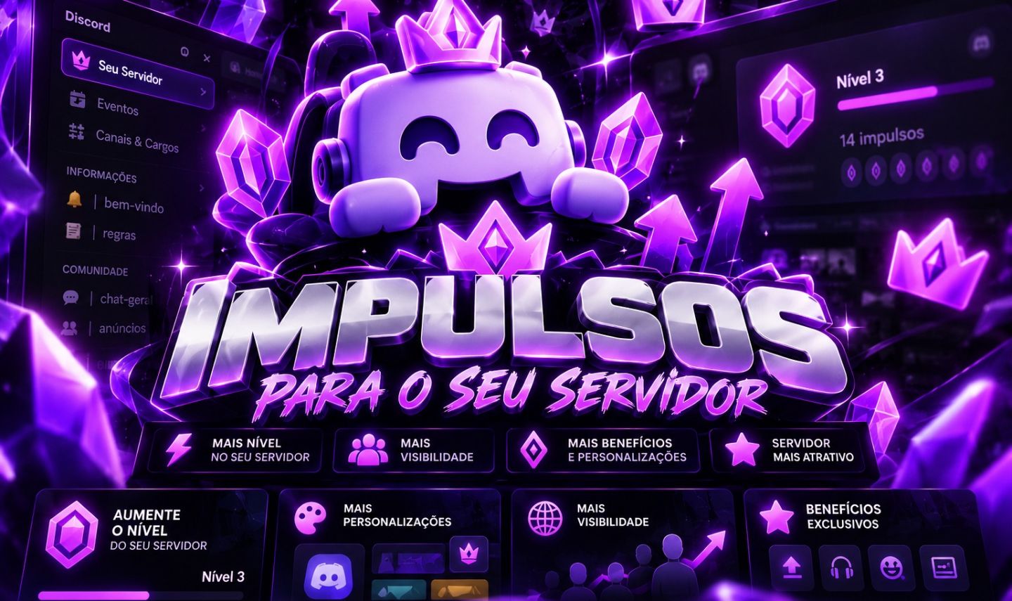 14x Impulsos Discord | Mensal ou Trimestral | Entrega Rápida | Garantia