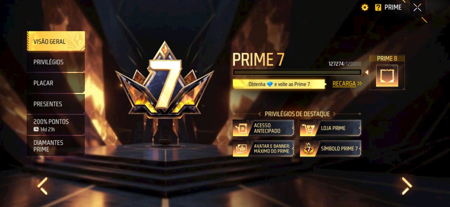 CONTA FREE FIRE SEGUNDO PASSE E ANGELICAL