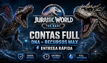 CONTAS FULL JURASSIC WORLD | DNA + RECURSOS MAX | ENTREGA RÁPIDA