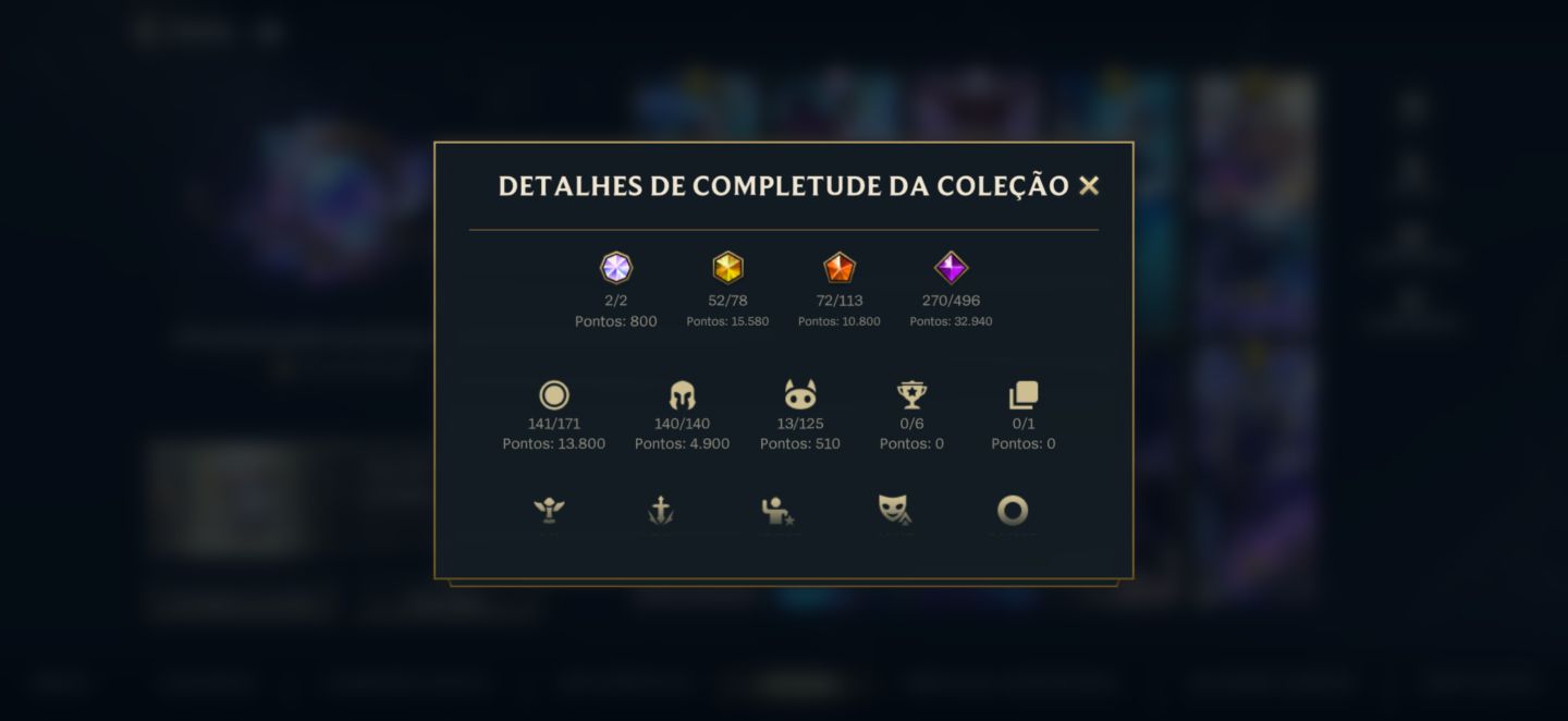 Conta Wild Rift 542/867skins, 2 skinsultimate e 52 Skinsprestígio Full Champions