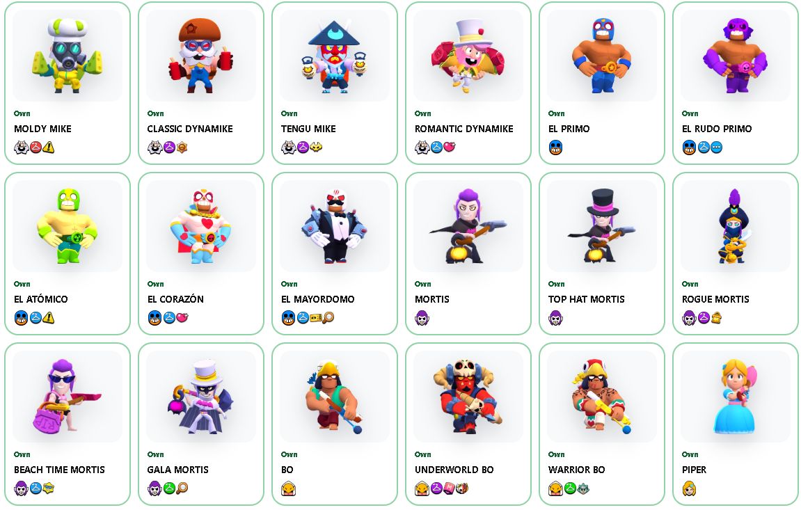 CONTA BRAWL STARS | RARA | ANTIGA | 30 MIL TROFÉUS | 72 BRAWLERS | 164 SKINS