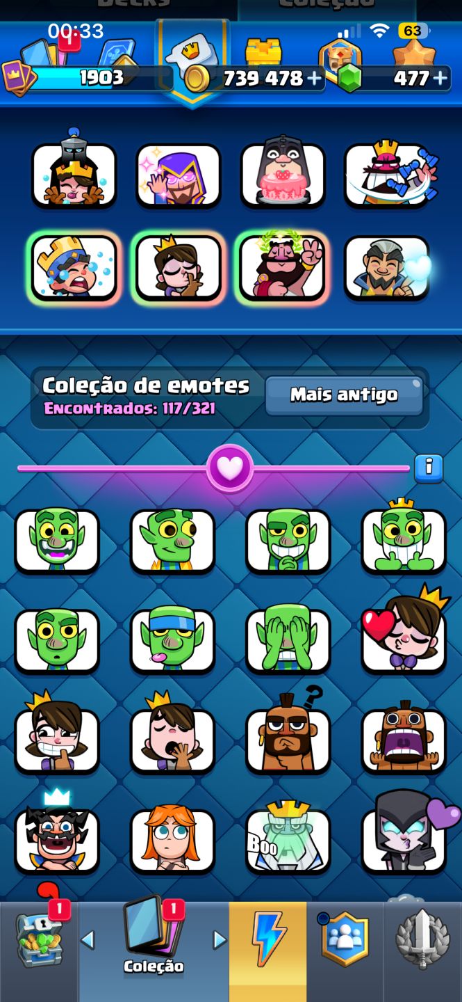 Conta de Clash Royale com 34 evoluções