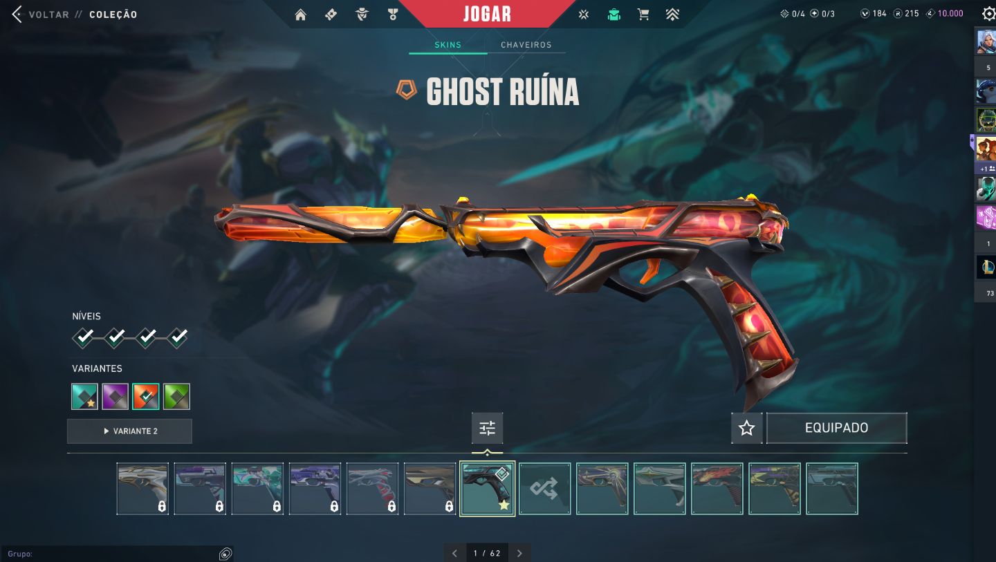 1x conta valorant top tier skins facas RGX + KARAMBIT