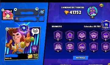 CONTA DE BRAWL STARS C/41K, COM SKINS LENDÁRIAS, MÍTICAS E DE EVENTOS!