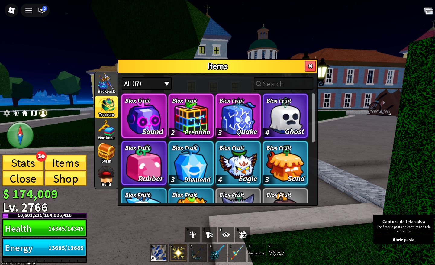 Conta Blox Fruits level máximo