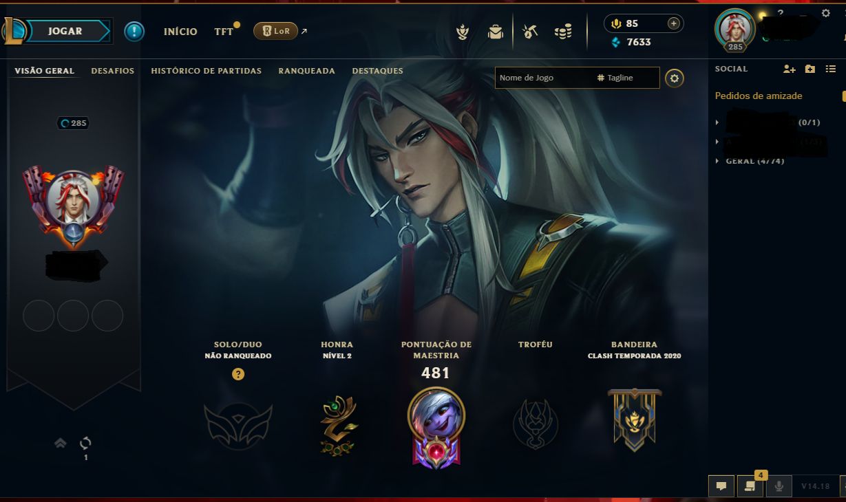 ACC LOL 100% SEGURA | FULL ACESSO | 307 SKINS- NIVEL 285 |