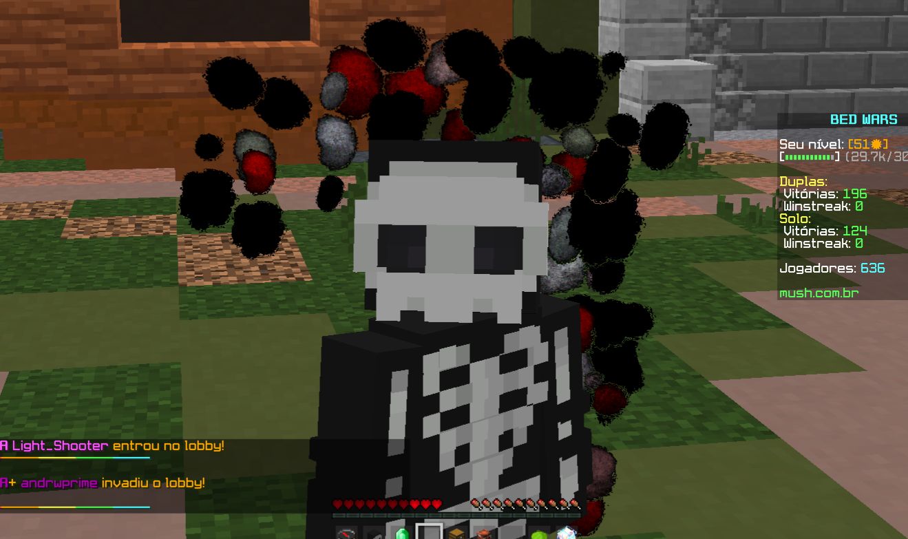 Conta level 50 no mush minecraft