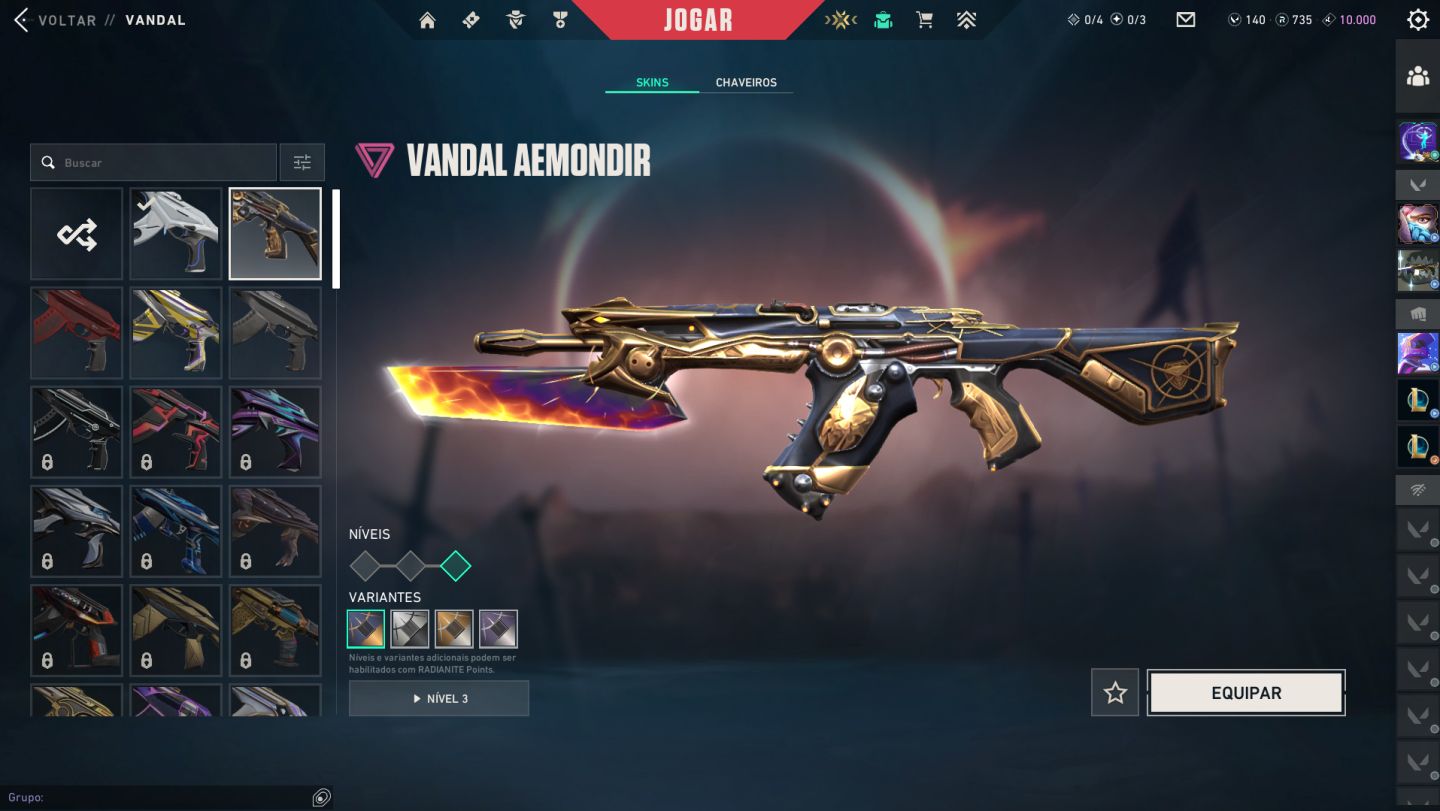 Conta valorant unico dono Varias skins