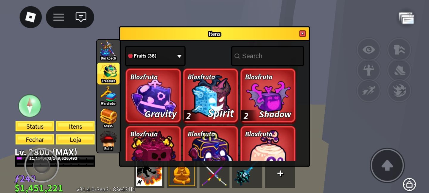 Frutas fisicas e skins de frutas baratas!