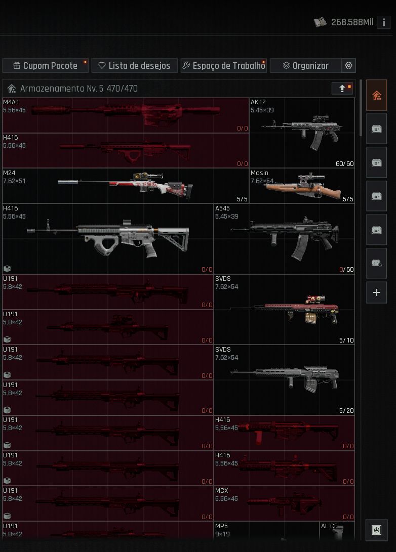 Conta ARENA BREAKOUT INFINITE PC, LVL30, Skins++, 400MM Stash