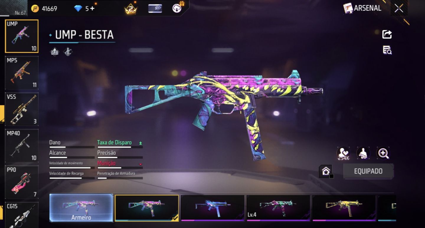 Conta de free fire com angelical bandeirao top criminal ump e xm8 att perm