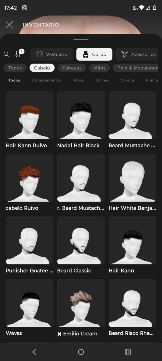 Conta IMVU - Masculino